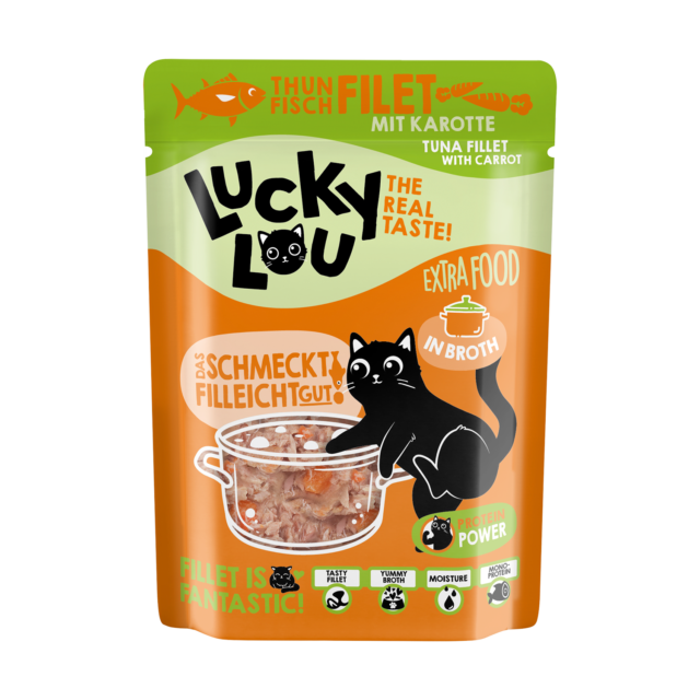 LUCKY LOU Extrafood pre Mačky Adult - Filet z tuniaka s mrkvou vo vývare - Image 3