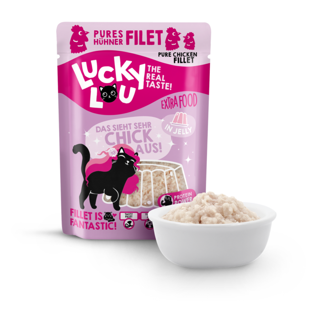 LUCKY LOU Extrafood pre Mačky Adult - Kurací filet v želé