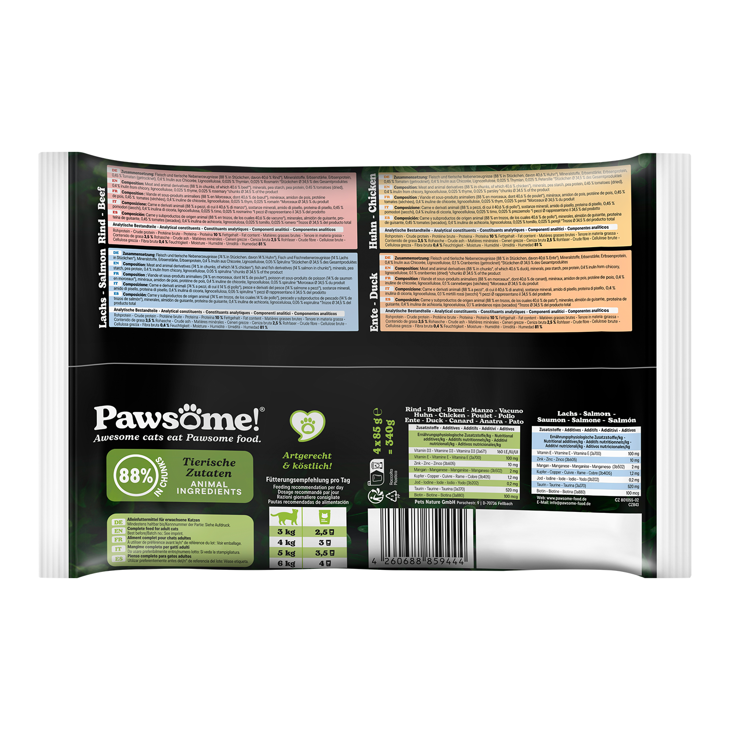PAWSOME! pre Mačky Adult - Mix Pack 4ks – Obrázok 2