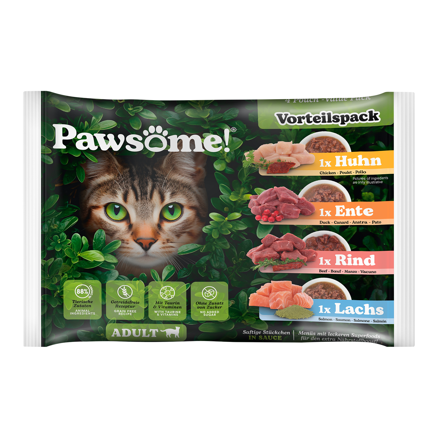 PAWSOME! pre Mačky Adult - Mix Pack 4ks – Obrázok 3