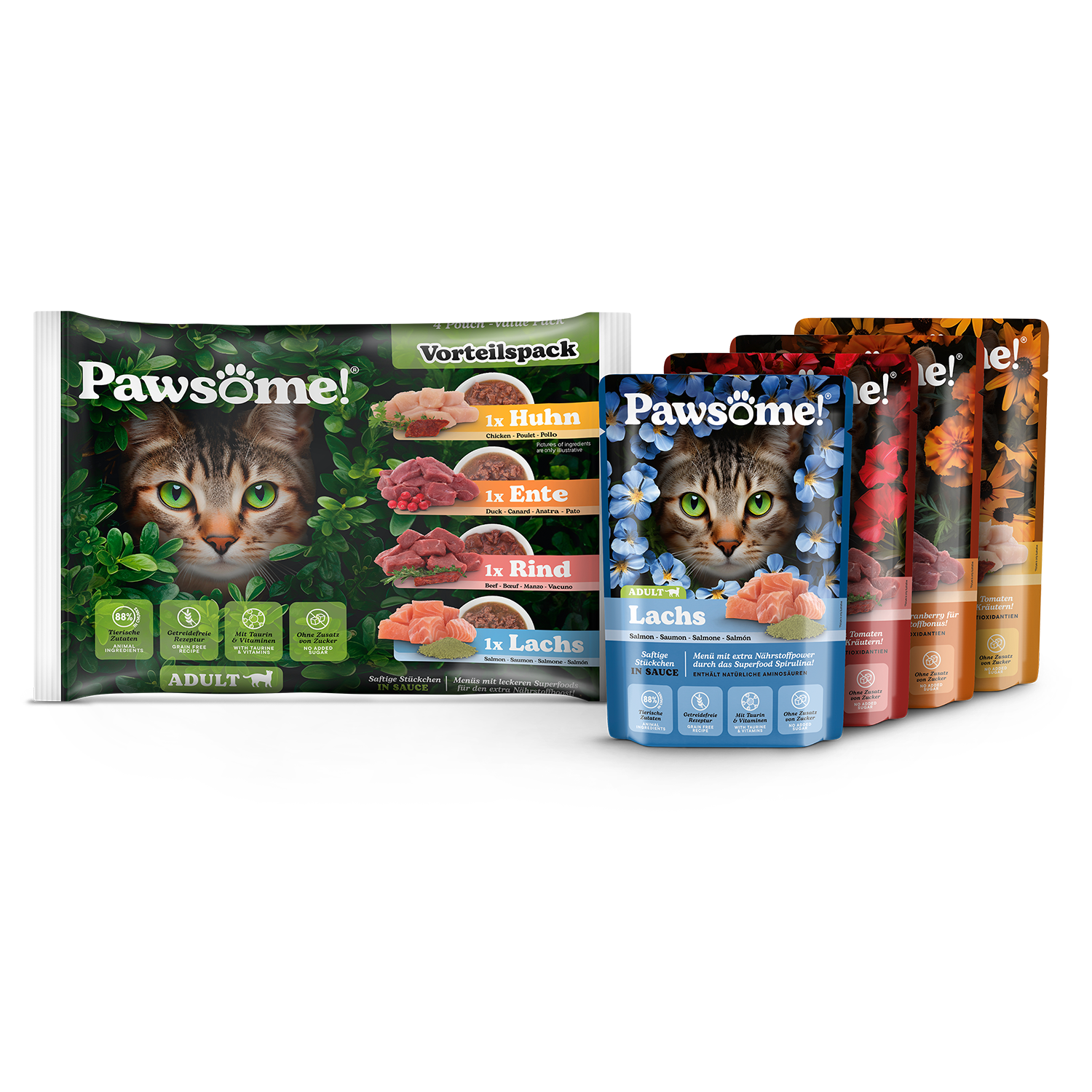 PAWSOME! pre Mačky Adult - Mix Pack 4ks