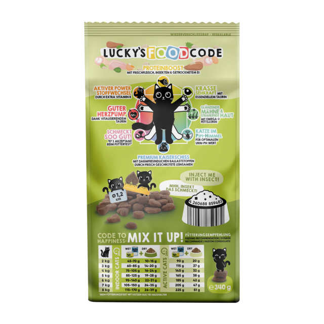 LUCKY LOU Food Code pre mačky Adult - Hydina a Hmyz - Image 2