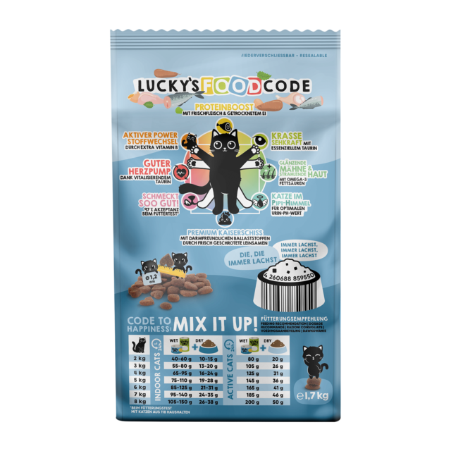 LUCKY LOU Food Code pre mačky Adult - Hydina a Losos - Image 2