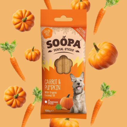 SOOPA Dentálne tyčinky s mrkvou a tekvicou 100g