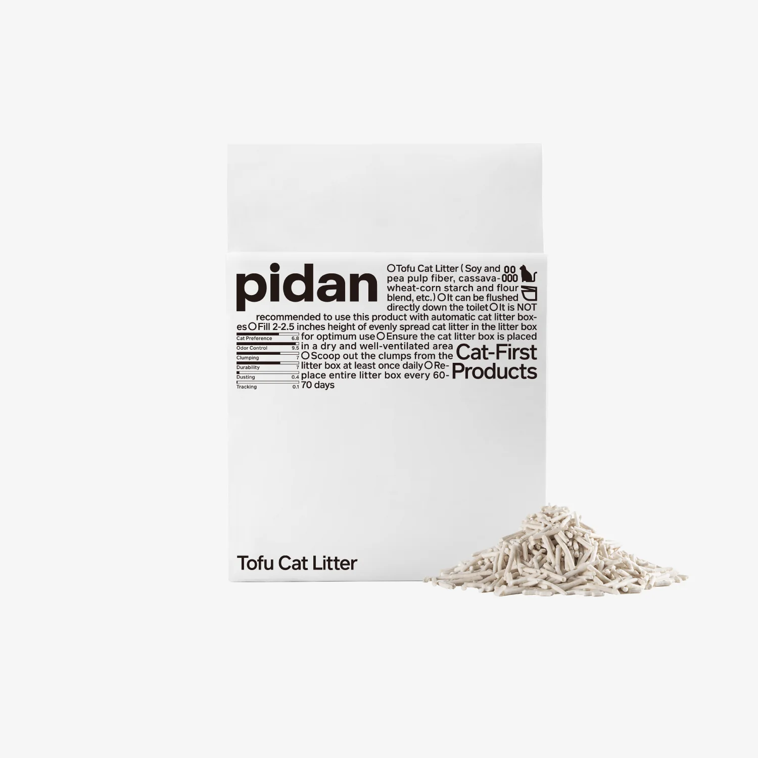 Podstielka pre mačky PIDAN Tofu 2,4 kg